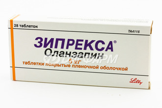 ЗИПРЕКСА таблетки, покрытые пленочной оболочкой 5мг №28
