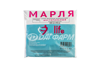 ЛАЙФ марля медицинская нестерильная 90смх3м