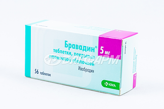 БРАВАДИН таблетки, покрытые пленочной оболочкой 5мг №56