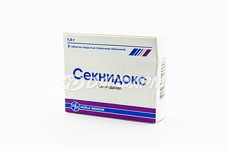 СЕКНИДОКС таблетки, покрытые пленочной оболочкой 1г №2