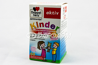 DOPPEL HERZ кinder мультивитамины для детей пастилки жевательные №60