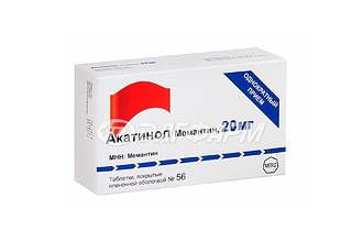 АКАТИНОЛ МЕМАНТИН таблетки, покрытые пленочной оболочкой 20мг №56