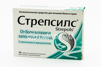 СТРЕПСИЛС таблетки для рассасывания ментол/эвкалипт №36