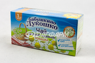 БАБУШКИНО ЛУКОШКО чай детский травяной ромашка, 1мес+, фильт-пакеты 1г №20