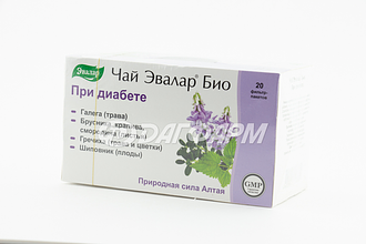 ЭВАЛАР БИО при диабете чай 1,5г ф/п №20