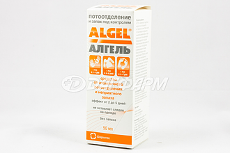 АЛГЕЛЬ гель-антиперспирант ролик флакон 50мл