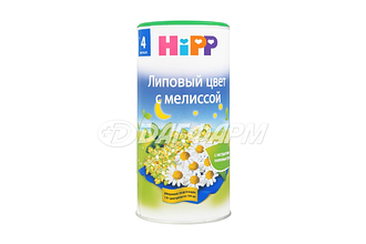 ХИПП чай детский ЛИПОВЫЙ ЦВЕТ С МЕЛИССОЙ с 4 месяцев 200г