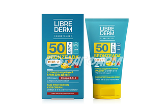 //ЛИБРИДЕРМ БРОНЗИАДА КРЕМ СОЛНЦЕЗАЩ. Д/ДЕТЕЙ С ОМЕГА 3-6-9 И ТЕРМАЛЬНОЙ ВОДОЙ SPF+50 150МЛ