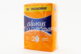 ALWAYS ULTRA прокладки ежедневные НОРМАЛ ароматизированные №36