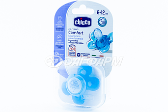 CHICCO чикко пустышка физио комфорт силикон 6-12мес