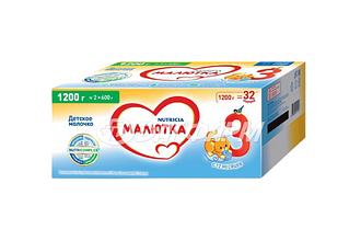 МАЛЮТКА 3 смесь сухая молочная "молочко детское" с 12 месяцев 1200г