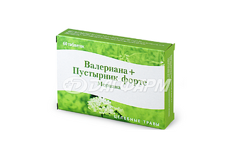 ВАЛЕРИАНА+ПУСТЫРНИК ФОРТЕ мерцана таблетки №60
