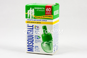 МОСКИТОЛ ЖИДКОСТЬ ЗАЩИТА Д/ВЗРОСЛЫХ ОТ КОМАРОВ 60 НОЧЕЙ 30 МЛ.