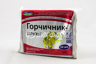ГОРЧИЧНИК-ПАКЕТ ароматизированный с эвкалиптовым маслом №20