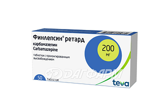 ФИНЛЕПСИН РЕТАРД таблетки пролонгированного действия 200мг №50