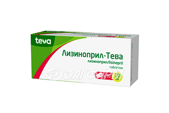 ЛИЗИНОПРИЛ ТЕВА таблетки 10мг №30
